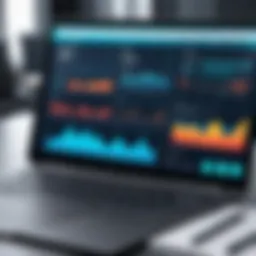 Dynamic dashboard showcasing accounting software features
