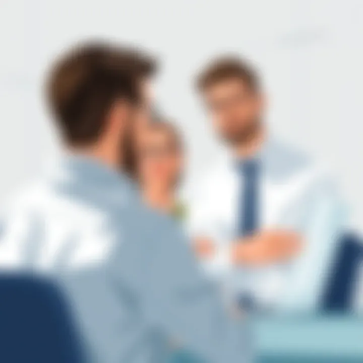 Business professionals discussing financial management strategies