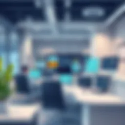 A sophisticated office environment showcasing recruitment tools.