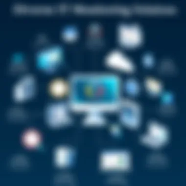 Diverse IT Monitoring Solutions Infographic showcasing types of IT monitoring tools