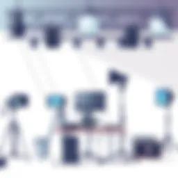 Modern video equipment setup for rental