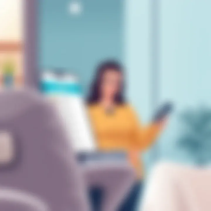 Customer using a waitlist application on a mobile device