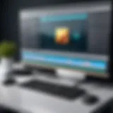 A dynamic interface of a video editing software showcasing various editing tools.