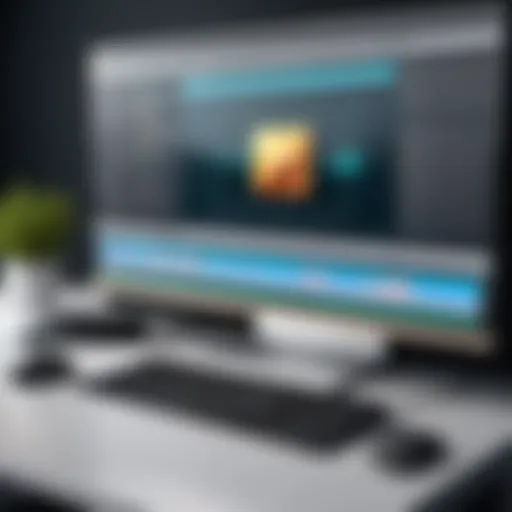 A dynamic interface of a video editing software showcasing various editing tools.