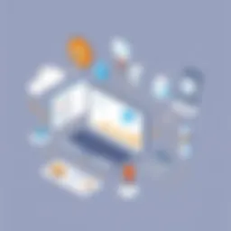 Visual representation of work tracking system components