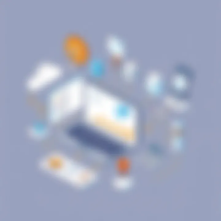 Visual representation of work tracking system components