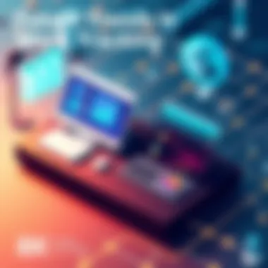 Futuristic design depicting trends in work tracking technology