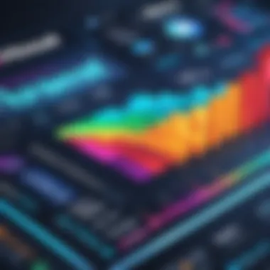 Graph depicting market trends in label software