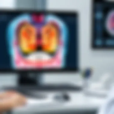 Dental professionals utilizing imaging software to enhance patient diagnostics.