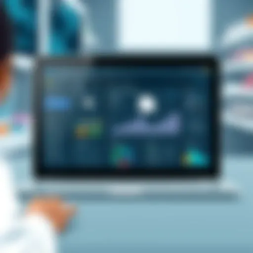 Digital interface showcasing electronic prescription software dashboard