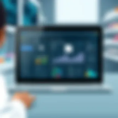 Overview of an Electronic Prescription Software Interface Digital interface showcasing electronic prescription software dashboard
