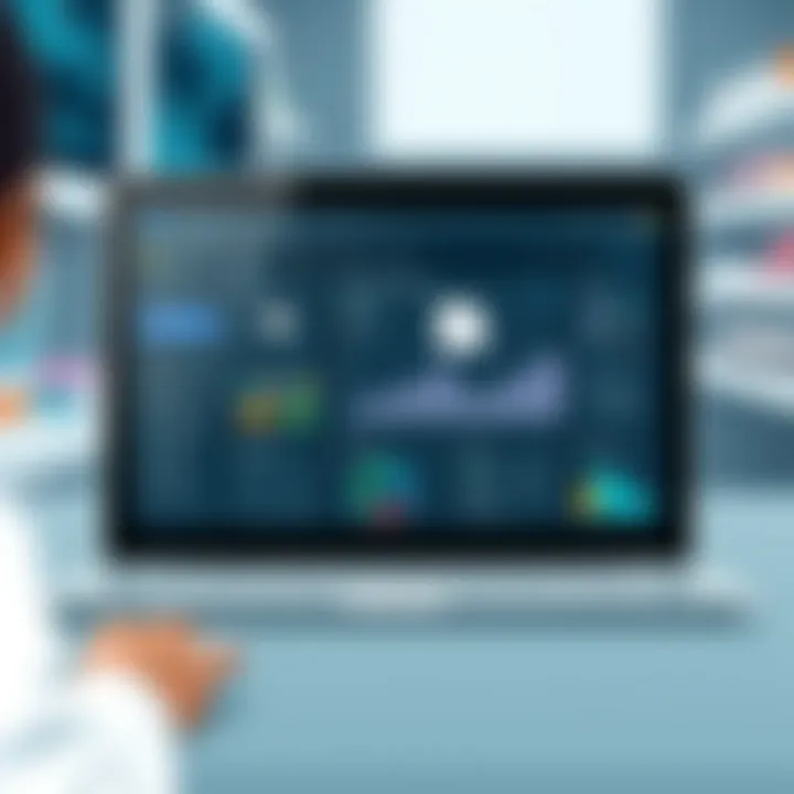 Overview of an Electronic Prescription Software Interface Digital interface showcasing electronic prescription software dashboard