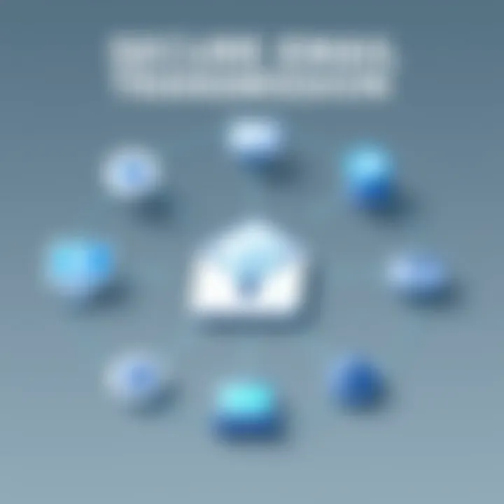 Diagram illustrating the secure email transmission process with ESET