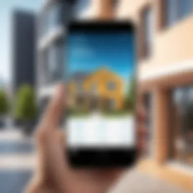 Mobile app on a smartphone used for property oversight