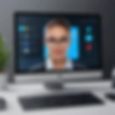 A secure video call interface emphasizing security features and user controls.