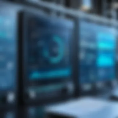 Equipment Health Monitoring with Sensors An industrial setting with sensors monitoring equipment health.