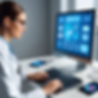 Enhanced Patient Care Through Technology A depiction of enhanced patient care through technology in healthcare