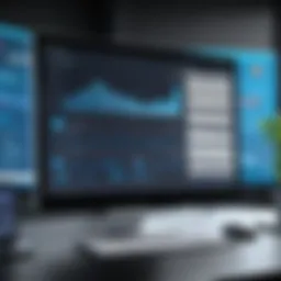 Visual representation of file server auditing software dashboard showcasing data analytics