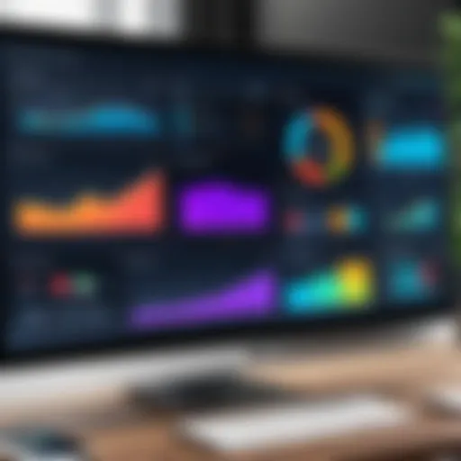 Visual representation of an internal CRM dashboard showcasing customer data analytics.