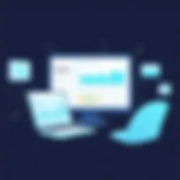 Illustration of KYC software interface with data analytics