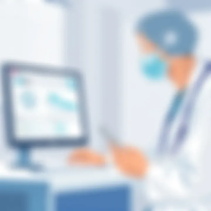 Healthcare professional utilizing Gmed EMR