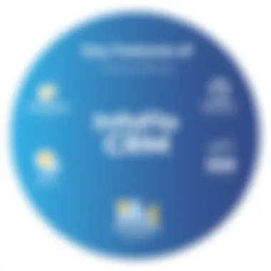 Key Features of InfoFlo CRM Infographic detailing key features of InfoFlo CRM