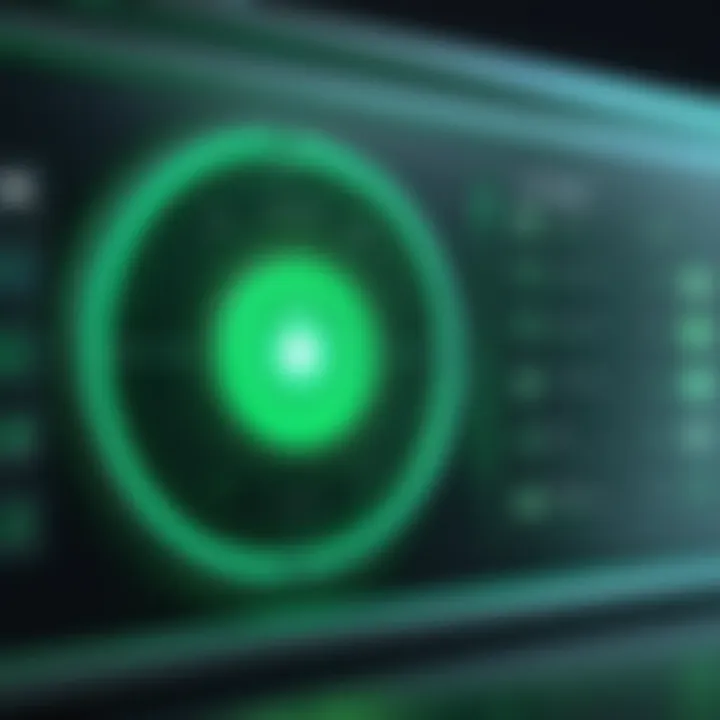 A user interface of Little Green Light illustrating functionality.