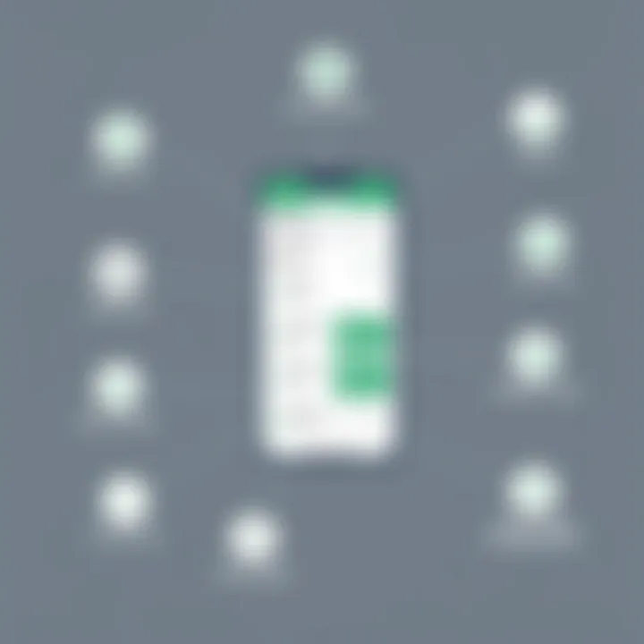 Budget Categories Visualization Graphical representation of budgeting categories in the Mint app