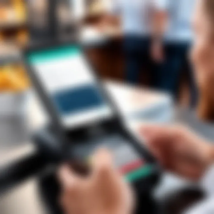 Mobile POS device enhancing service efficiency