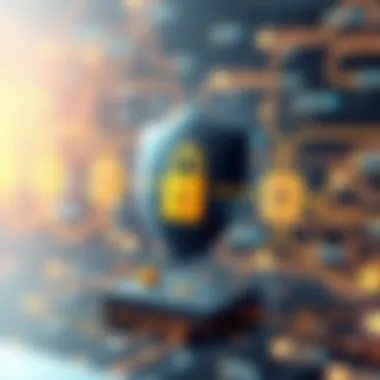 Data Security and Trust A conceptual image representing secure data transmission