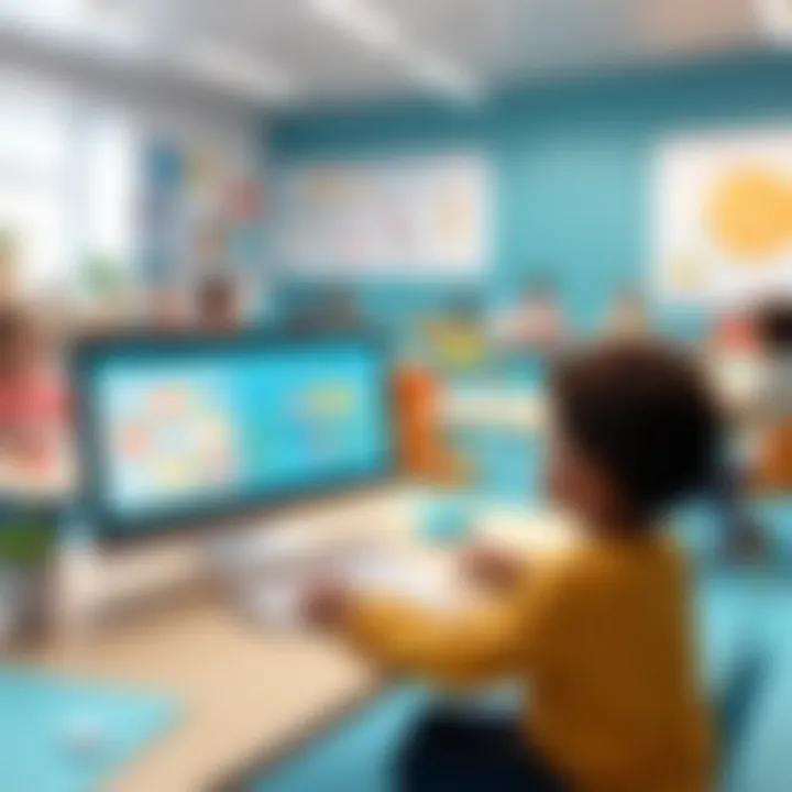 An illustration depicting the benefits of technology in daycare centers