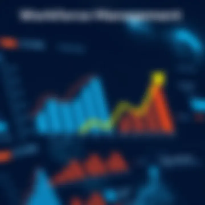 Graphs depicting efficiency improvements in workforce management