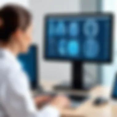 Healthcare professional using telemedicine technology