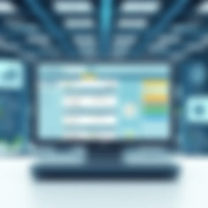 Advanced Booking System Interface A sophisticated interface of a booking system displaying various options.