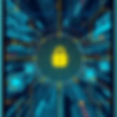 Illustration of secure data transmission within the Tiger Connect app