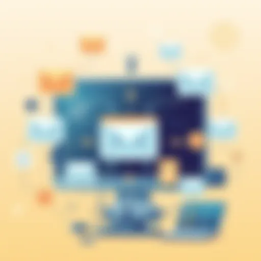 Conceptual illustration of automated email workflows