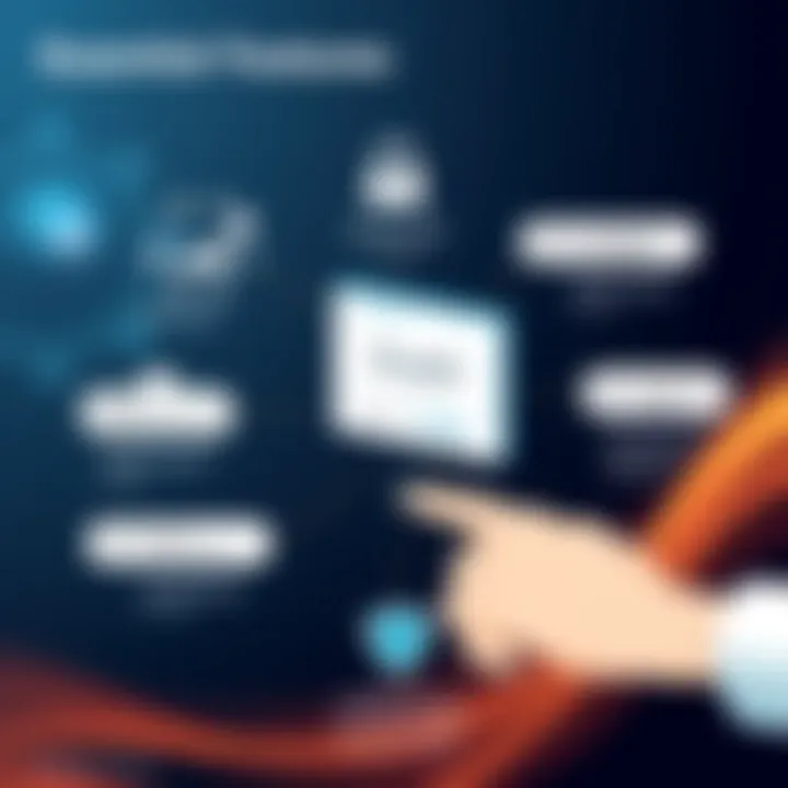 Diagram illustrating key features of audit software