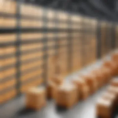 Optimal Stock Organization in Warehousing A modern warehouse with organized stock levels